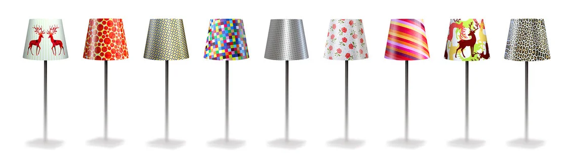 Wechseldekore für LED-Tischlampen